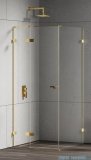 New Trendy Eventa Gold Shine kabina prysznicowa prostokątna 120x80x200 cm lewa przejrzyste Złoty połysk EXK-4714
