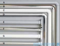 Sealskin Drążek prysznicowy Seallux 90x90 aluminium biały 276666210