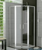 SanSwiss Top-Line Pięciokątna kabina prysznicowa TOP52 z drzwiami otwieranymi 100x100cm przejrzyste/srebrny mat TOP5270800107