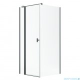 Radaway Nes Kdj II Brushed GunMetal kabina 80x70cm lewa szczotkowany grafit 10032080-92-01L/10039070-01-01