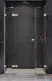 New Trendy Eventa drzwi wnękowe pojedyncze z dodatkową ścianką 130x200 cm przejrzyste lewe chrom EXK-4462