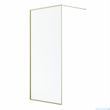 Radaway Modo F II Brushed Gold kabina Walk-in 140x201cm Szczotkowane Złoto  szkło przejrzyste 10409144-99-01