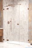Radaway Essenza Pro Brushed Copper Kdj kabina 90x80cm lewa szczotkowana miedź 10097090-93-01L/10098080-01-01