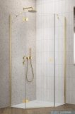 Radaway Essenza 8 Gold Ptj kabina pięciokątna 100x80cm lewa złoty połysk/szkło przejrzyste 10490000-09-01L/10490800-01-01