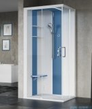 Novellini Skill 2A kabina z hydromasażem lewa błękitna 120x90 SKIA290SM1F-1AN0