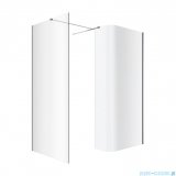 Excellent Vidoq walk-in kabina prysznicowa gięta, ścianka prosta 120cm, ścianka gięta 93cm chrom KAEX.1507.K.1200.0930.CR