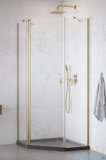 Radaway Nes Brushed Gold Ptj kabina pięciokątna 100x80cm lewa złoto szczotkowane 10052000-99-01L/10052200-99-01 