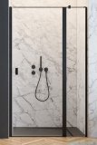 Radaway Nes Black Dwj II drzwi wnękowe 90cm prawe czarny mat/szkło przejrzyste 10036090-54-01R