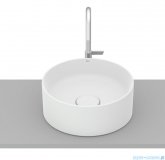 Roca Terra umywalka nablatowa 30x30 cm okrągła Fineceramic biały mat A32787U620