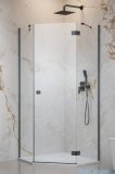 Radaway Essenza Brushed GunMetal Ptj kabina pięciokątna 90x80cm prawa szczotkowany grafit szkło przejrzyste 1385010-92-01R/1385053-01-01