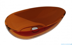 Besco Neya Earth Rust + maskownica czarny matt umywalka nablatowa 60x35x15cm #UMN-60-ERB