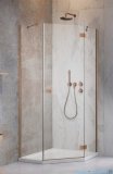 Radaway Essenza Ptj Brushed Copper kabina pięciokątna 100x80cm prawa szczotkowana miedź 1385010-93-01R/1385055-01-01