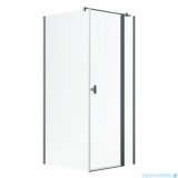 Radaway Nes Kdj II Brushed GunMetal kabina 80x70cm prawa szczotkowany grafit 10032080-92-01R/10039070-01-01