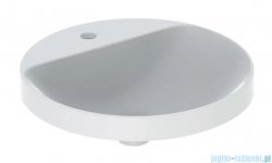 Geberit VariForm Umywalka okrągła z półką z otworem na baterię 48cm KeraTect 500.706.00.2