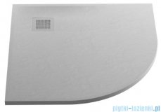 New Trendy Mori brodzik konglomeratowy półokrągły 90x90x3 cm szary B-0473