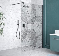 Besco Leafy kabina walk-in 110x200cm motyw liści LF-110-200C