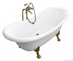 Besco Amelia wanna owalna Retro 190x77 + nogi złote #WKA-190W+ZŁ