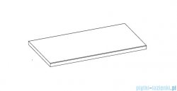 Elita blat marmurowy 91x50cm biały mat 168390