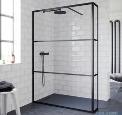 Riho Grid GB402 kabina prysznicowa Walk In 120cm czarna G004039121