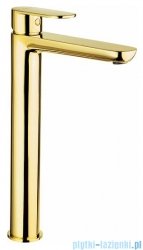 Deante Alpinia Gold bateria umywalkowa wysoka złota BGA Z20K