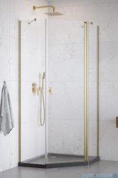 Radaway Nes Brushed Gold Ptj kabina pięciokątna 80x80cm prawa złoto szczotkowane 10052000-99-01R/10052500-99-01