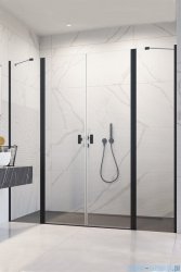 Radaway Nes Black Dwd II drzwi wnękowe 190cm W2 czarny mat/szkło przejrzyste 10037093-54-01/10041097-54-01