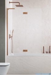 Radaway Essenza 8 SL Brushed Copper PND II parawan nawannowy 130cm lewy szczotkowana miedź/przejrzyste 10500130-93-01L