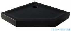 New Trendy Mild Stone brodzik akrylowy pięciokątny 90x90x11,5 cm czarny B-0561