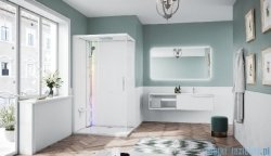 Novellini Glax 1 2.0 kabina z sauną parową  120x80 lewa biała G212P129SM5-1UU