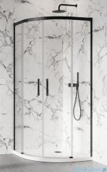 Radaway Idea Black Pdd kabina 80x80cm szkło czarny mat/szkło przejrzyste 387139-01-01/387141-54-01