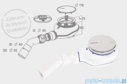 Radaway Turboflow 2 syfon z odpływem Ǿ 90 chrom TB21