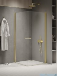 New Trendy New Soleo Light Gold 90x90x195 cm kabina złoty połysk/szkło przejrzyste K-1882