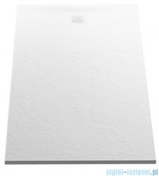 New Trendy Mori brodzik konglomeratowy prostokątny 100x90x3 cm biały B-0434