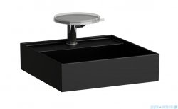 Laufen Kartell umywalka ścienna z ukrytym liniowym odpływem 46x46cm czarny mat  H8153317161111