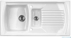 Deante Lusitano zlewozmywak ceramiczny 1,5-komorowy z ociekaczem biały ZCL 651N
