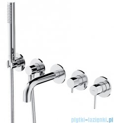 Omnires Y bateria wannowa 5-otworowa podtynkowa z krótką wylewką chrom Y1237/1SCR