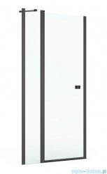 Roca Capital drzwi prysznicowe CZARNY MAT 120x200cm przejrzyste AM4612016M