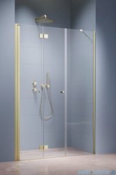 Radaway Nes Brushed Light Gold DWSB Drzwi wnękowe 110cm W2  lewe szczotkowane jasne złoto szkło przejrzyste 10044750-98-01L/10045350-01-01