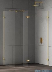 New Trendy Eventa Gold Shine kabina walk-in 80x70x200 cm z dodatkową ścianką przejrzyste EXK-4886/EXK-4863