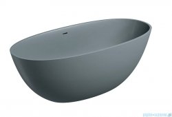 Omnires Shell M+ wanna wolnostojąca z przelewem 160x75 cm ash grey mat SHELLWWZPAG