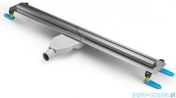 New Trendy Visio Slim odpływ liniowy z rusztem polerowanym w kolorze chromu 90x3,2 cm OL-0069