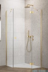 Radaway Essenza 8 Gold Ptj kabina pięciokątna 100x80cm prawa złoty połysk/szkło przejrzyste 10490000-09-01R/10490800-01-01