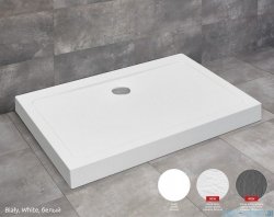 Radaway Doros D Compact Stone brodzik 120x100 biały SDRD1210-05-04S