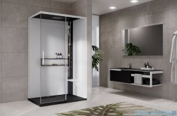 Novellini Glax 2 2.0 kabina z hydromasażem hydro plus 120x80 prawa czarna G222P129DM1L-1HU