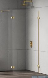 New Trendy Eventa Gold Shine kabina walk-in 70x200 cm jednoelementowa z dodatkową ścianką przejrzyste Złoty połysk EXK-4850