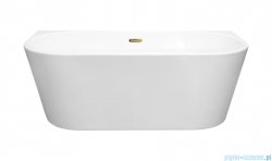 Besco Vica New wanna 170x80cm wolnostojąca przyścienna z przelewem szczelinowym slim syfon klik-klak biały #WAS-170VNBI