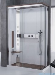 Novellini Nexis kabina prysznicowa z hydromasażem 120x80 Lewa wood white NEXA120SM5-1KA