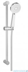 Oltens Saxan EasyClick Alling 60 zestaw prysznicowy chrom/biały 36000110