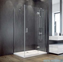 Besco Viva kabina prostokątna prawa z brodzikiem i syfonem 100x80cm przejrzyste VPP-100-195C/BAX-100-80-P