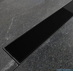 Besco Virgo Black czarny odpływ liniowy 70x6cm OL-70-VBL
